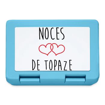 Topaz Wedding 44 Years of Marriage - Lunchbox - sapphire blue - Front