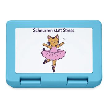 Schnurren statt Stress – Ballettkatze - Brotdose - Saphirblau - Vorne