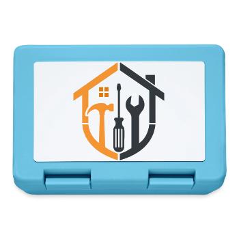 Caretaker Coat of Arms – Craftsman Logo - Lunchbox - sapphire blue - Front
