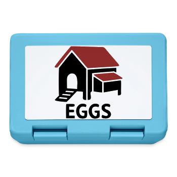 Insigne des œufs de poulailler - Boîte à goûter - bleu saphir - Devant