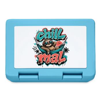 Chill Mal  Cooles Faultier Graffiti Design - Brotdose - Saphirblau - Vorne