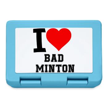 I Love Badminton - Lunchbox - sapphire blue - Front