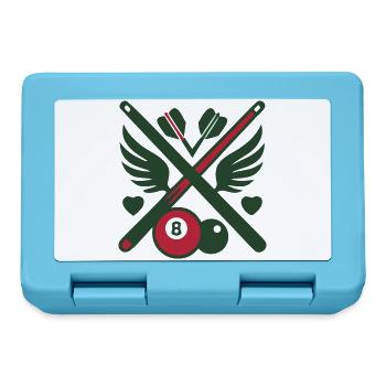Billard Queue Fluegel Logo - Brotdose - Saphirblau - Vorne