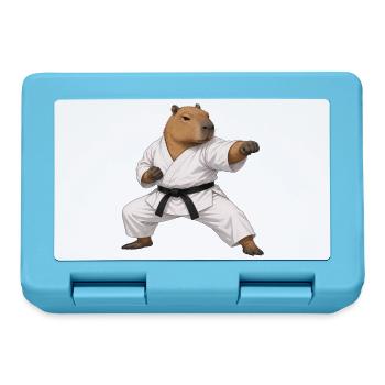 Capybara macht Karate  - Brotdose - Saphirblau - Vorne