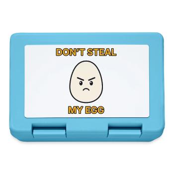 Don’t steal my egg – wütendes Ei lustiger Spruch - Brotdose - Saphirblau - Vorne