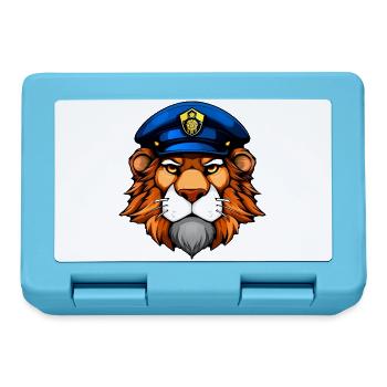 Löwe Polizei - Brotdose - Saphirblau - Vorne