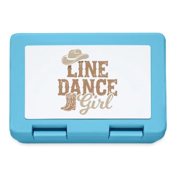 Line Dance Girl Country Linedance Mädchen Western - Brotdose - Saphirblau - Vorne