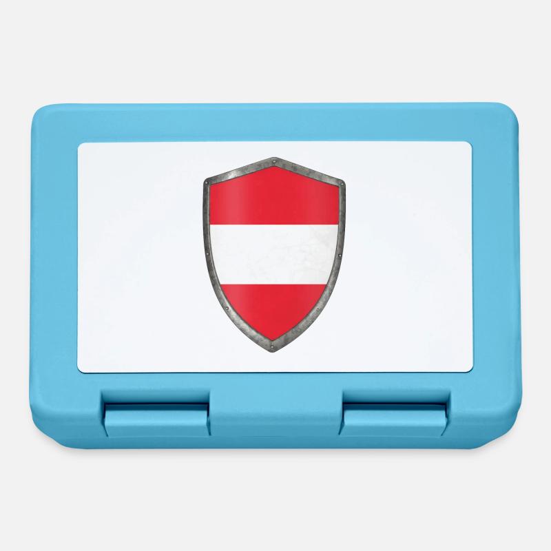 shield austrian flag austria - Lunchbox - sapphire blue