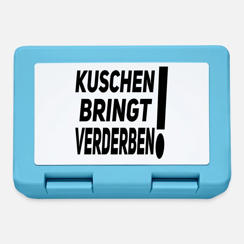kuschen bringt verderben - Brotdose - Saphirblau