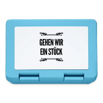 gehen wir ein Stück - Brotdose - Saphirblau - Vorne
