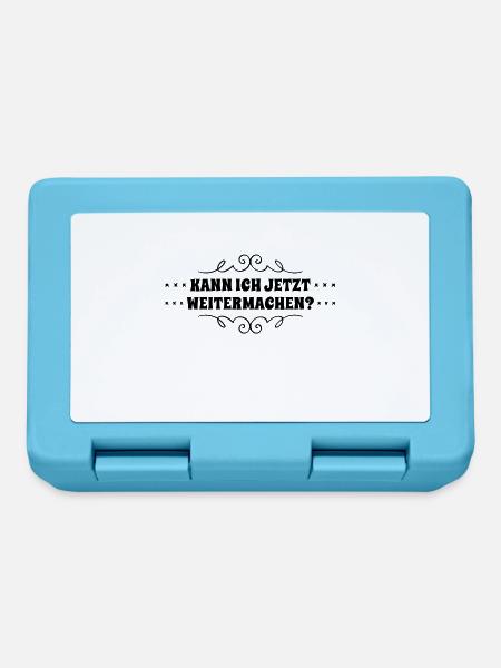 darf ich weitermachen? - Brotdose - Saphirblau