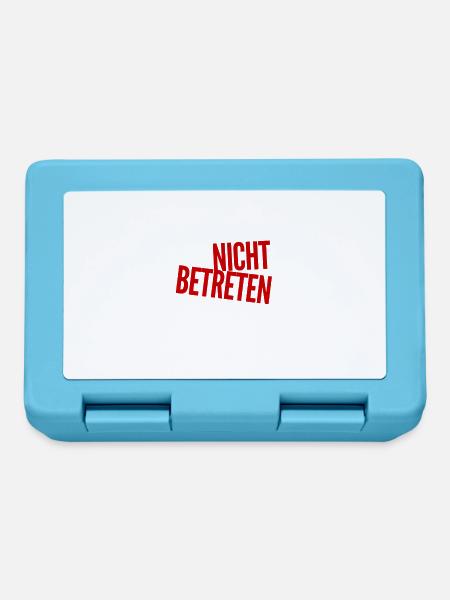 nicht betreten - Brotdose - Saphirblau