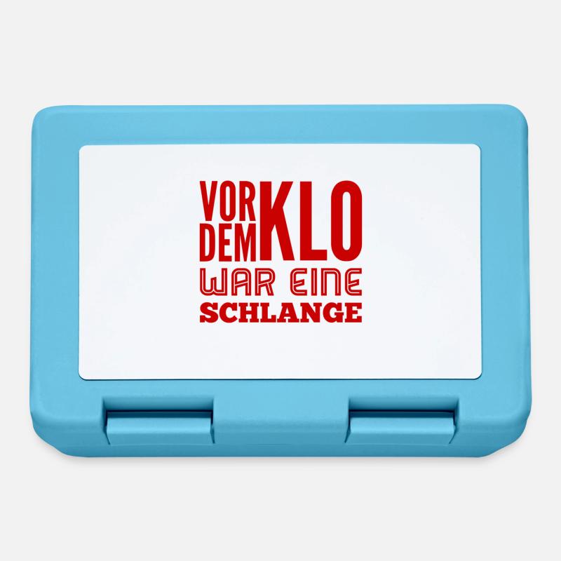 vor dem Klo war eine Schlange - Brotdose - Saphirblau