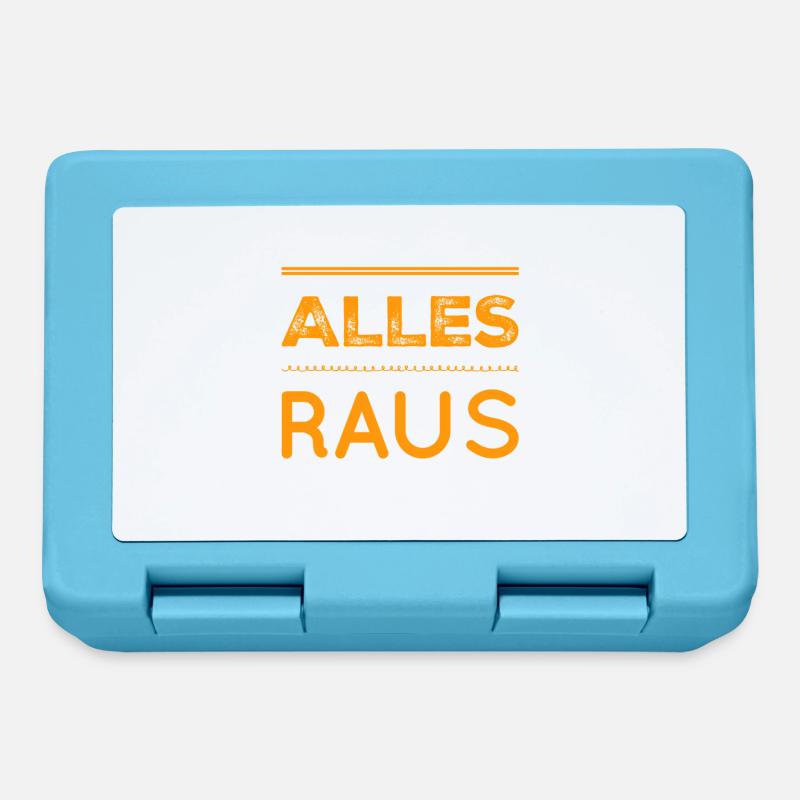 raus mit euch - Brotdose - Saphirblau