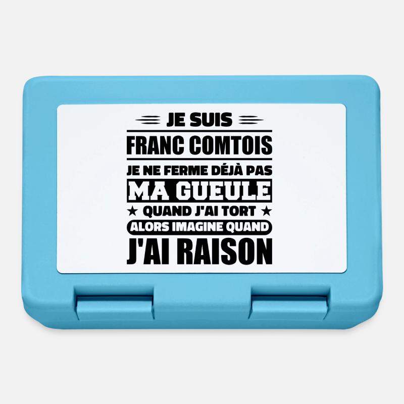 Franc comtois je ferme pas ma gueule franche comté - Boîte à goûter - bleu saphir