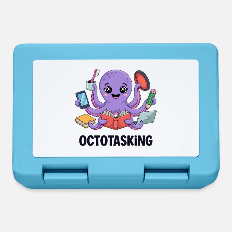 Octotasking Krake im Multitasking Modus - Brotdose - Saphirblau