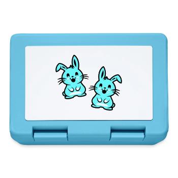 Lapin de Pâques Pâques - Boîte à goûter - bleu saphir - Devant