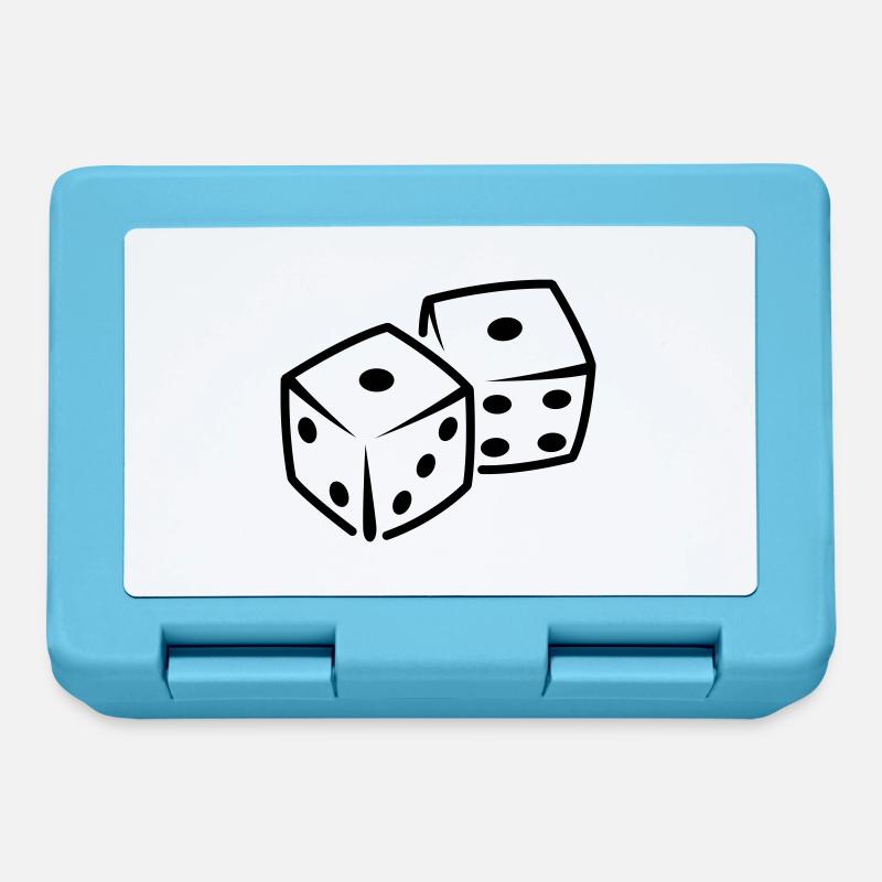 dices - Boîte à goûter - bleu saphir