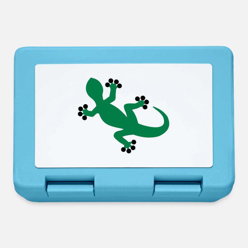 Gecko / Eidechse - Brotdose - Saphirblau
