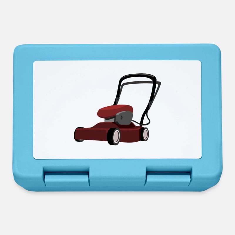 rasenmaeher lawn mower mowing machine2 - Brotdose - Saphirblau