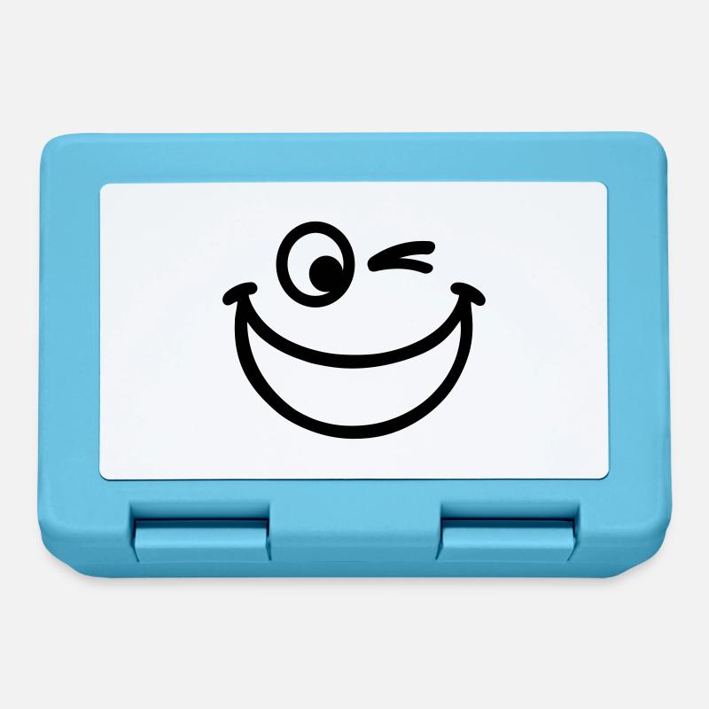 Smiley - Brotdose - Saphirblau