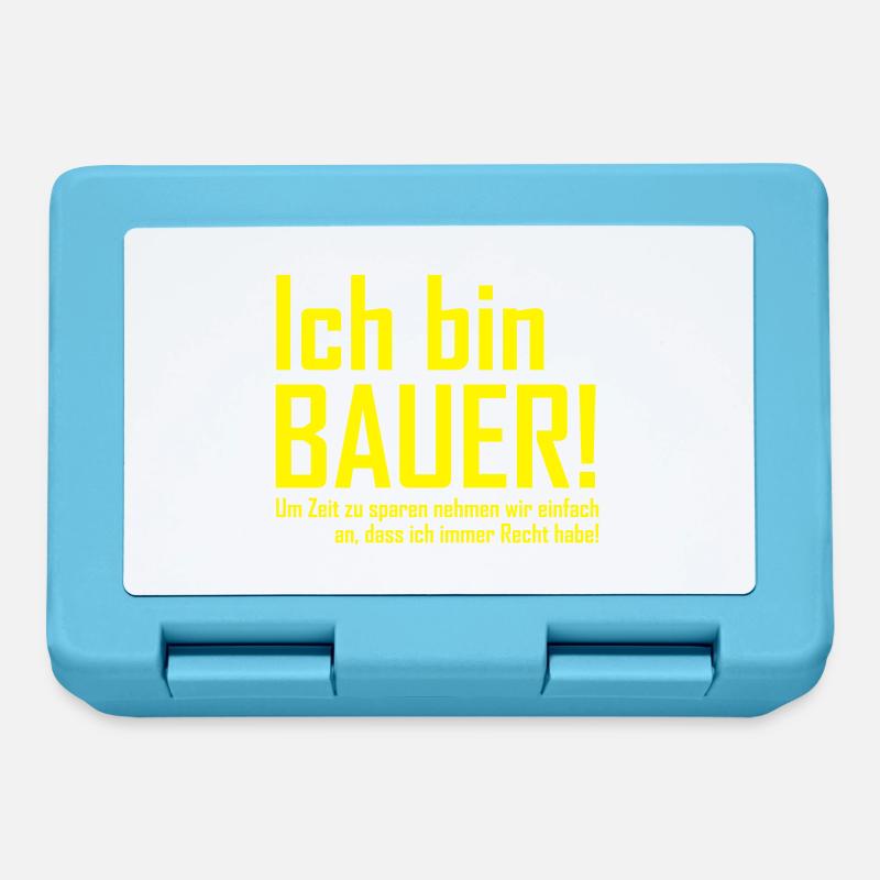 ich bin bauer - Brotdose - Saphirblau