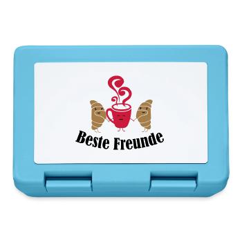 croissant_and_coffee_friends_001 - Brotdose - Saphirblau - Vorne