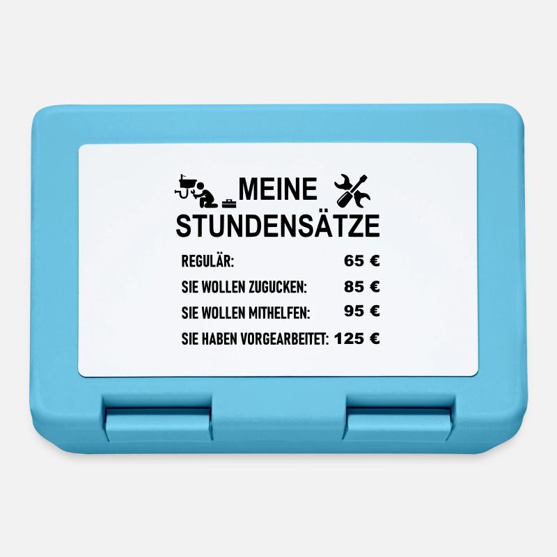 Stundensätze Klempner - Brotdose - Saphirblau