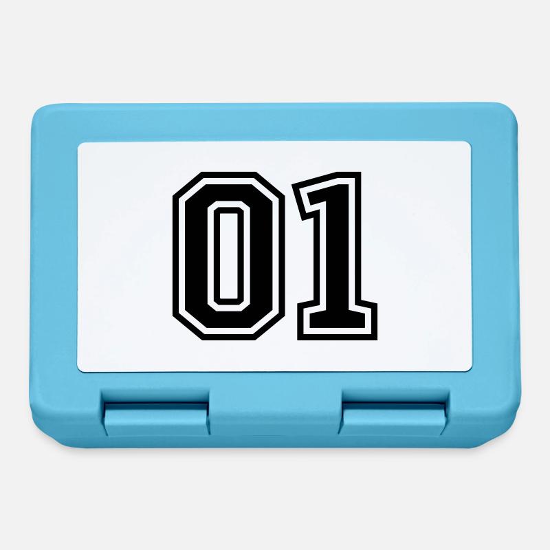 01 numéro un numéro - Boîte à goûter - bleu saphir
