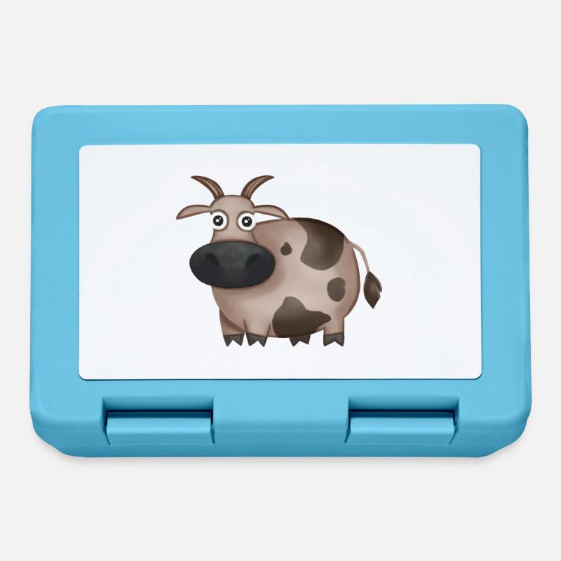 Vache - Boîte à goûter - bleu saphir