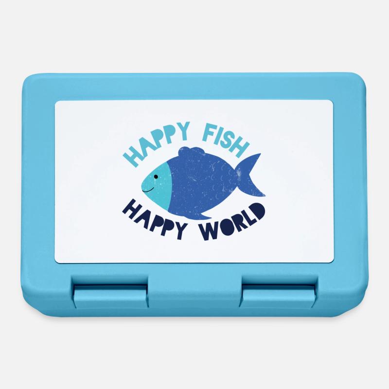 Happy Fish monde heureux - Boîte à goûter - bleu saphir