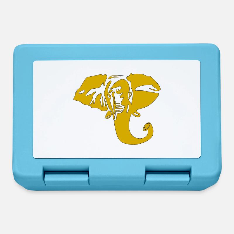 Elefant - Brotdose - Saphirblau