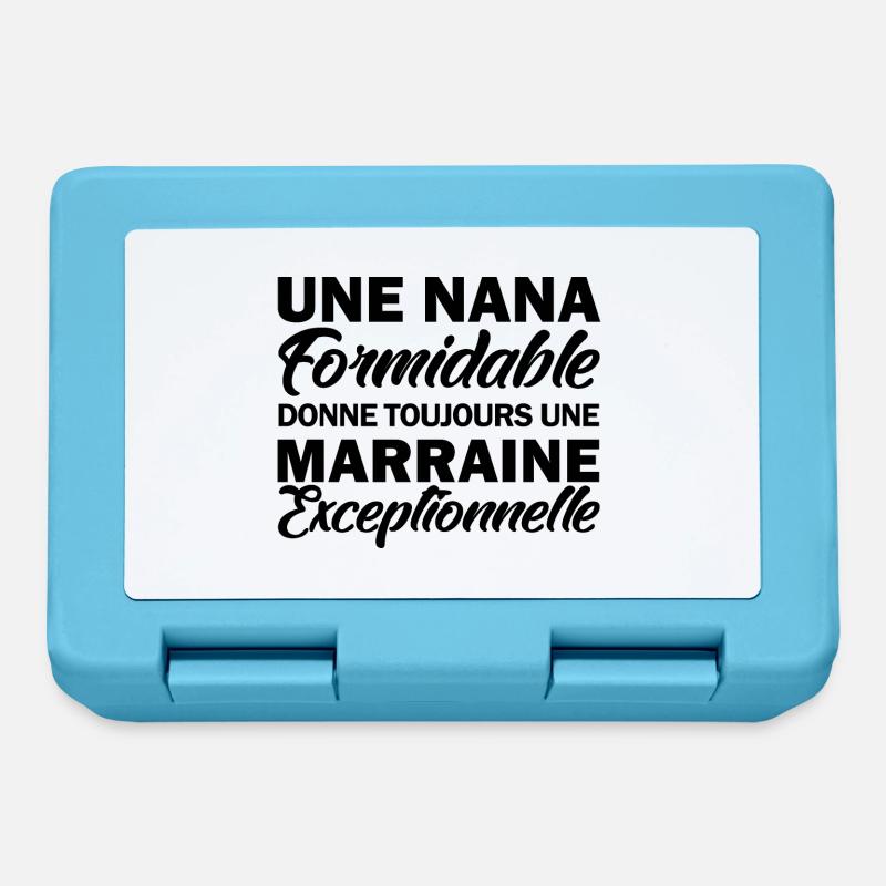 Nana Formidable - Marraine Exceptionnelle - Boîte à goûter - bleu saphir