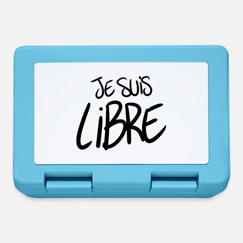 je suis libre - Boîte à goûter - bleu saphir