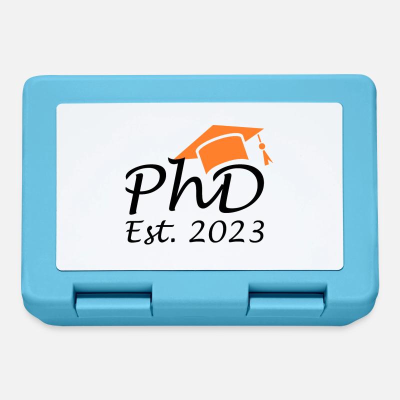 Abschluss Doktor PhD Est 2023 - Brotdose - Saphirblau
