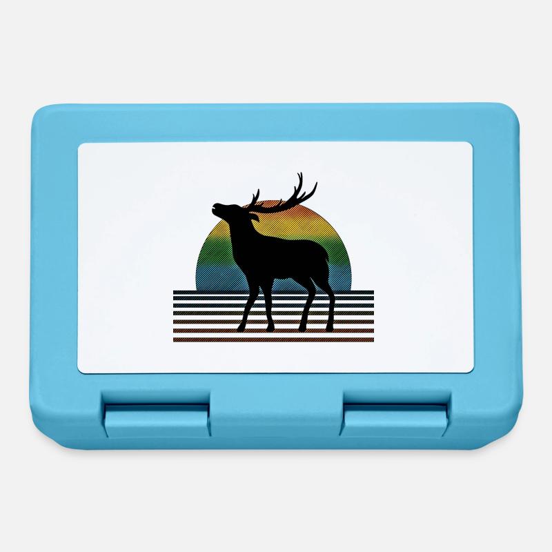 Cerf - Boîte à goûter - bleu saphir