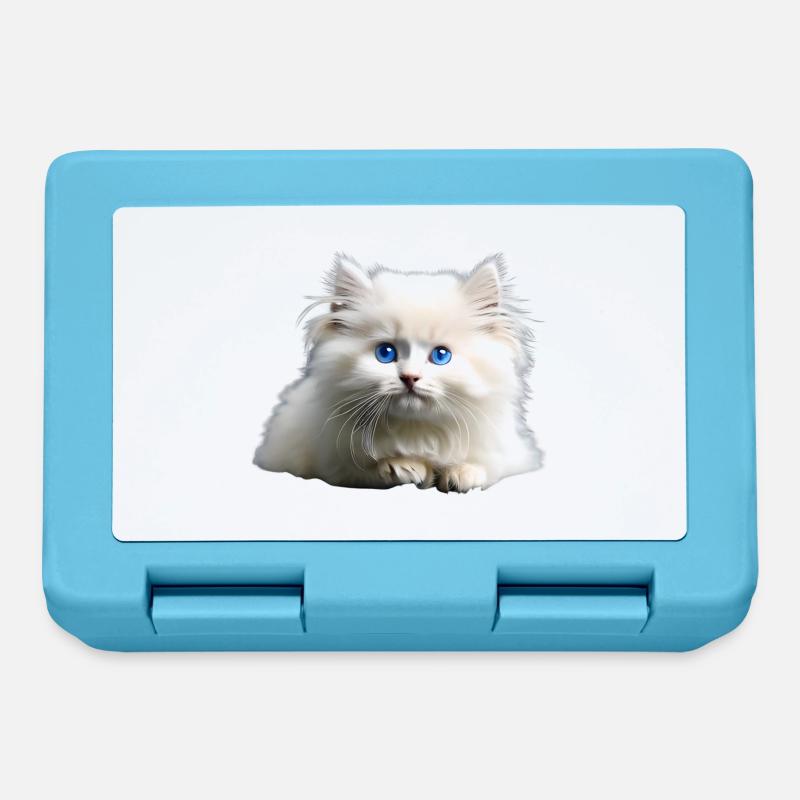 Chat bébé mignon - Boîte à goûter - bleu saphir