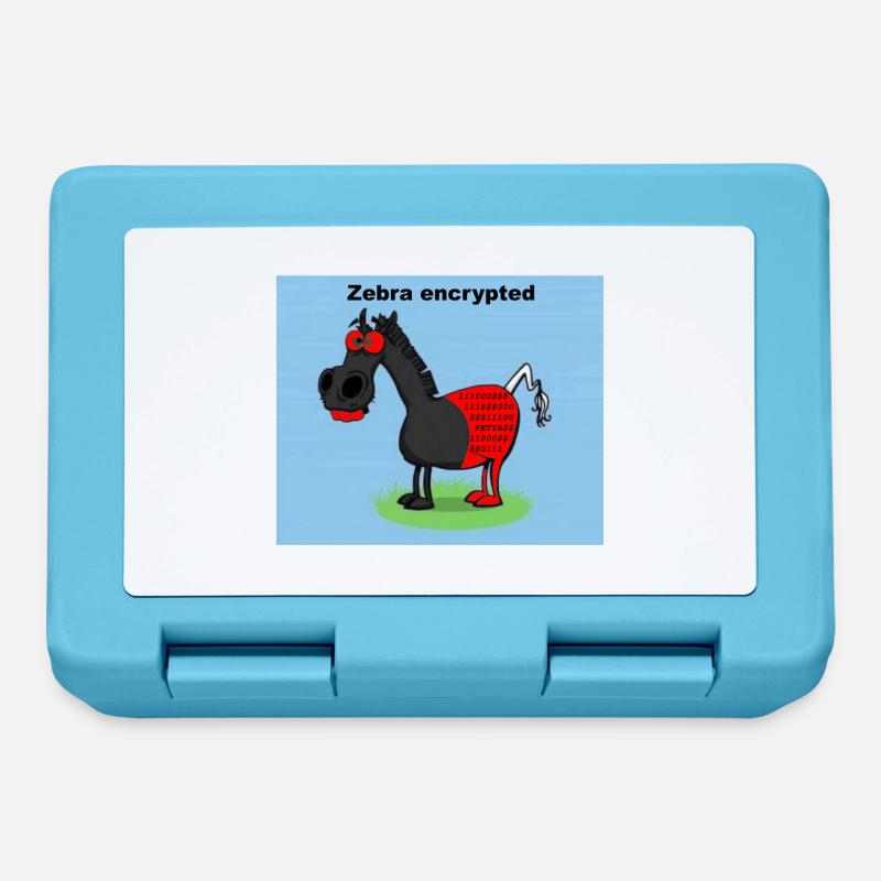 Zebra encrypted - Brotdose - Saphirblau