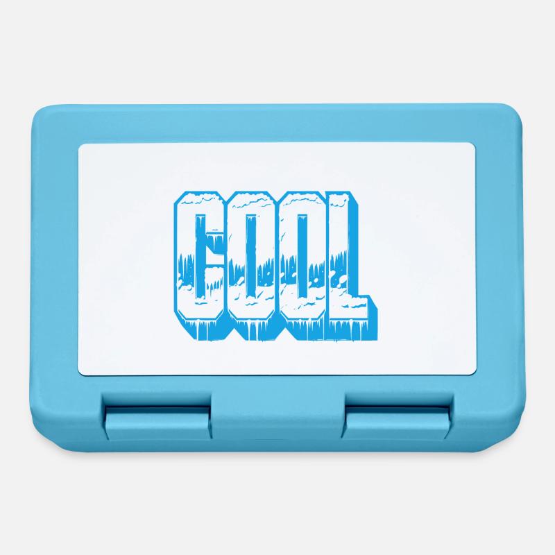 Das WORT "COOL" - Brotdose - Saphirblau