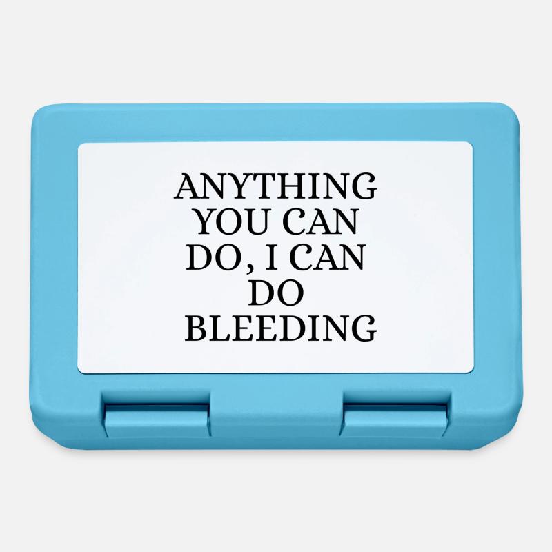 I Can do it bleeding - Boîte à goûter - bleu saphir