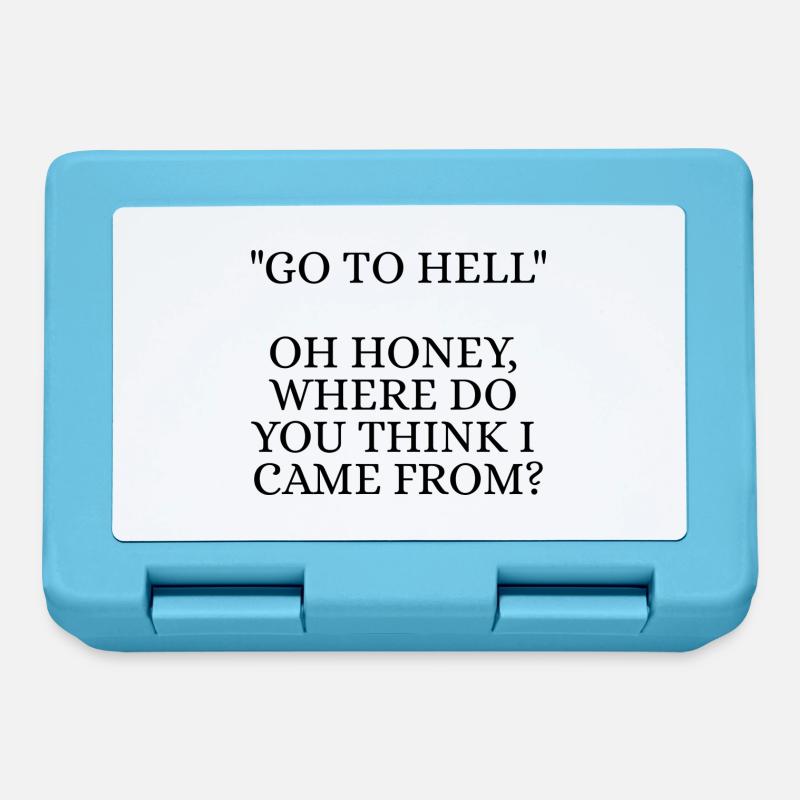 Go to hell - Boîte à goûter - bleu saphir