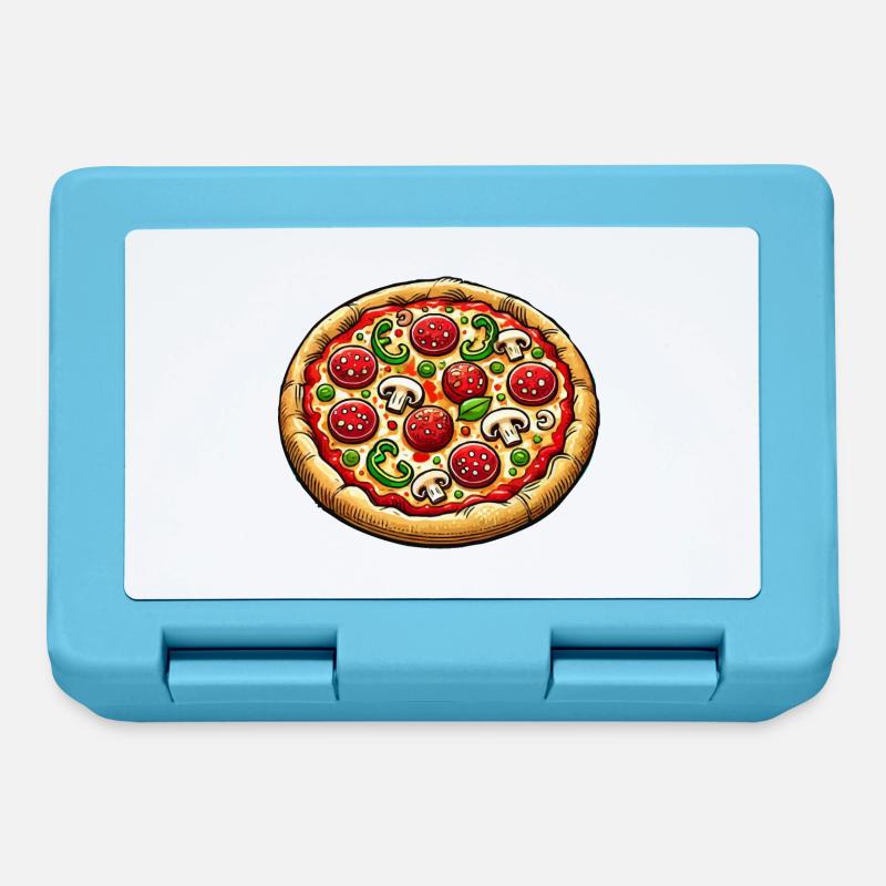 pizza - Brotdose - Saphirblau