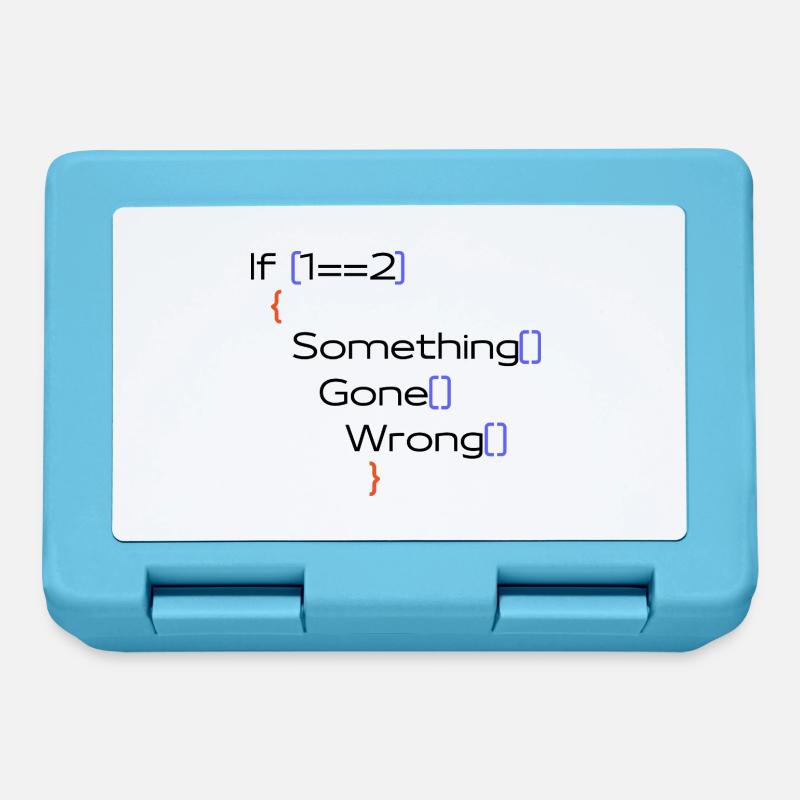 Programmierer Witz Lustiges Geschenk PC Spruch - Brotdose - Saphirblau