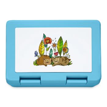 Cats - Lunchbox - sapphire blue - Front