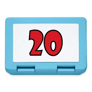 20. 20. JAHRESTAG. 20-JÄHRIGES JUBILÄUM. 20 JAHRE. - Brotdose - Saphirblau - Vorne