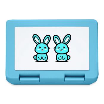 Ostern Symbol Hase - Brotdose - Saphirblau - Vorne