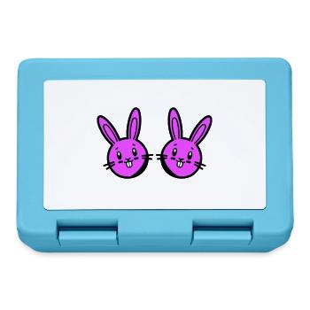 Osterhase Ostern - Brotdose - Saphirblau - Vorne