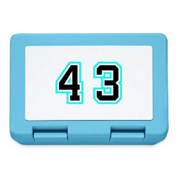 43 Symbole numérique - Boîte à goûter - bleu saphir - Devant