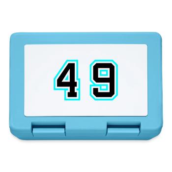 49 Symbole numérique - Boîte à goûter - bleu saphir - Devant