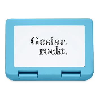 Goslar rockt - Textdesign mit Stadtnamen - Brotdose - Saphirblau - Vorne
